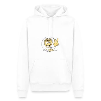 Victory Geschafft Lustige Figur Kurby Comic - Männer Premium Bio Hoodie - Weiß - Vorne - Nico (187cm)