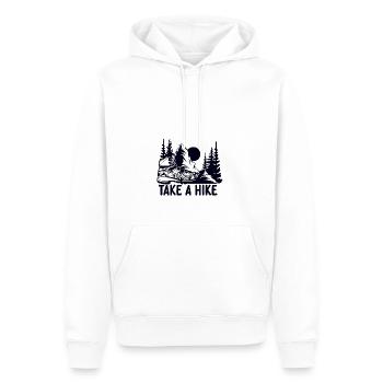 Faites de la randonnée, faites une randonnée - Sweat à capuche Premium bio Homme - blanc - Devant - Nico (187cm)