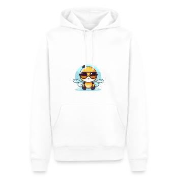 Biene Sonnenbrille Brummer Honigbiene - Männer Premium Bio Hoodie - Weiß - Vorne - Nico (187cm)