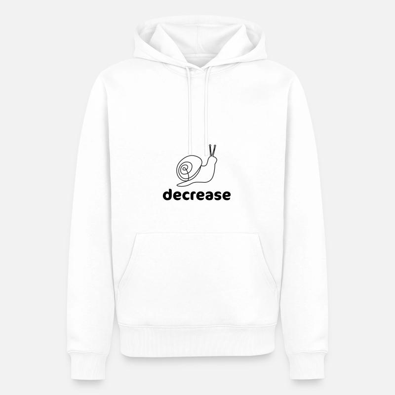 decrease - Sweat à capuche Premium bio Homme - blanc