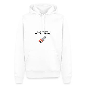 Handwerker Held Superheld Geschenkidee lustig - Männer Premium Bio Hoodie - Weiß - Vorne - Nico (187cm)