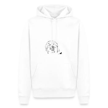 CHIEN MAREMME - Sweat à capuche Premium bio Homme - blanc - Devant - Nico (187cm)