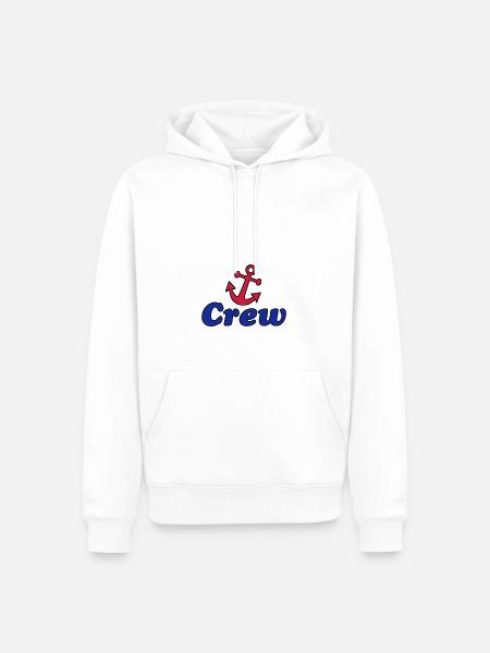 crew_anker - Sweat à capuche Premium bio Homme - blanc