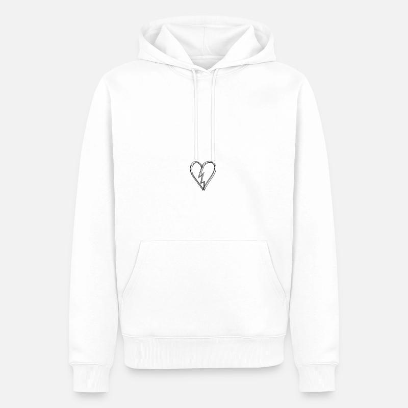 Heartbroken - Männer Premium Bio Hoodie - Weiß