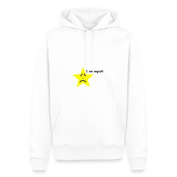 Wütender Stern - Männer Premium Bio Hoodie - Weiß - Vorne - Nico (187cm)