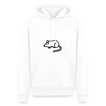 Black Mouse Outline Icon – Perfect for Animal Love - Men’s Premium Organic Hoodie - white - Front - Nico (187cm)
