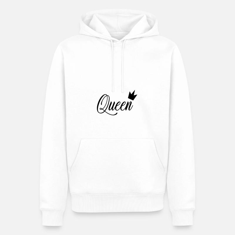 Partnerpulli Queen - Männer Premium Bio Hoodie - Weiß