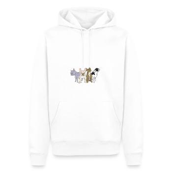 French bulldogs - Men’s Premium Organic Hoodie - white - Front - Nico (187cm)