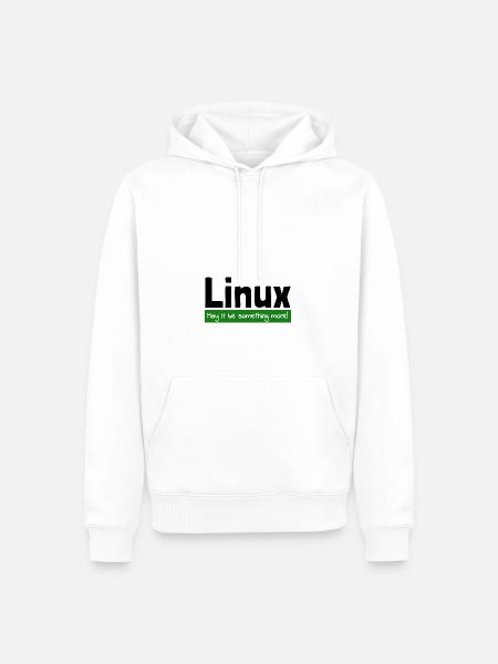 Linux Computer Computerarbeit witzige Sprüche Nerd - Männer Premium Bio Hoodie - Weiß
