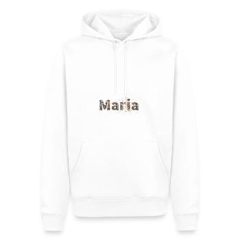 Maria - Männer Premium Bio Hoodie - Weiß - Vorne - Nico (187cm)