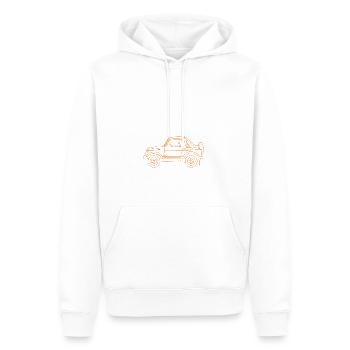 Orange 4X4 - Männer Premium Bio Hoodie - Weiß - Vorne - Nico (187cm)