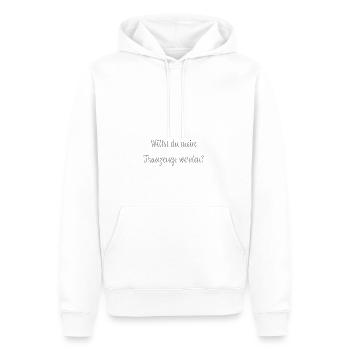 Willst du mein Trauzeuge werden? - Männer Premium Bio Hoodie - Weiß - Vorne - Nico (187cm)