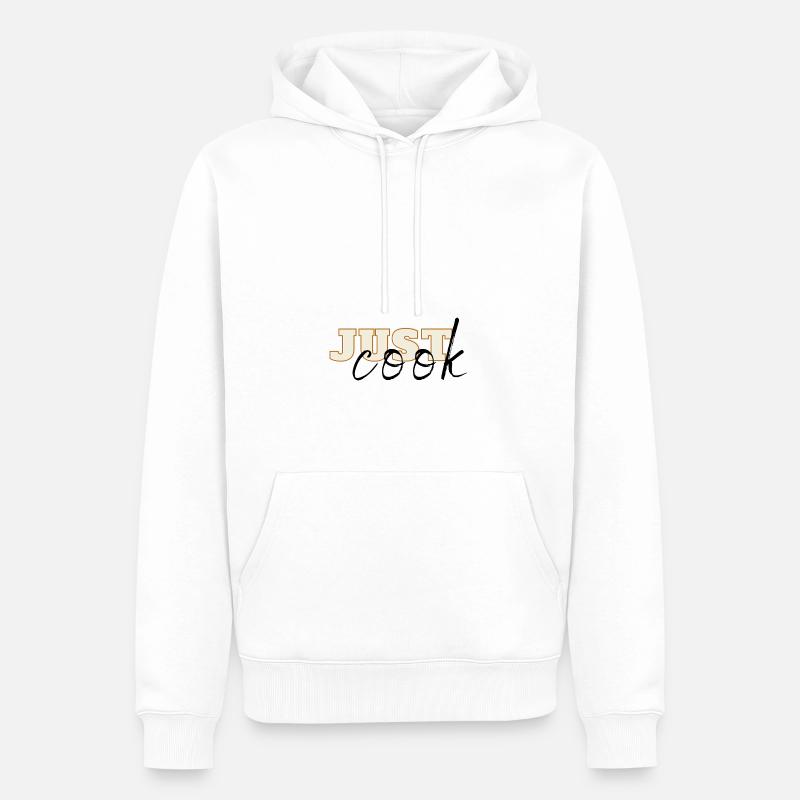 Einfach Kochen / Liebe am Kochen - Männer Premium Bio Hoodie - Weiß