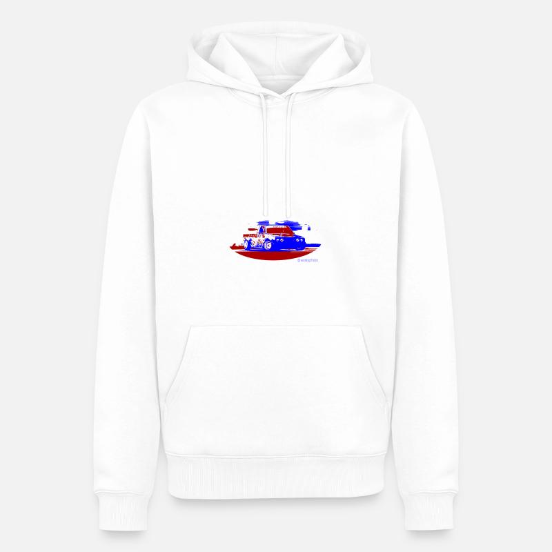Ramassage à la dérive - Sweat à capuche Premium bio Homme - blanc