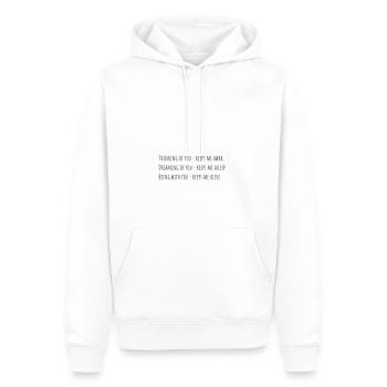 OF YOU - Männer Premium Bio Hoodie - Weiß - Vorne - Nico (187cm)