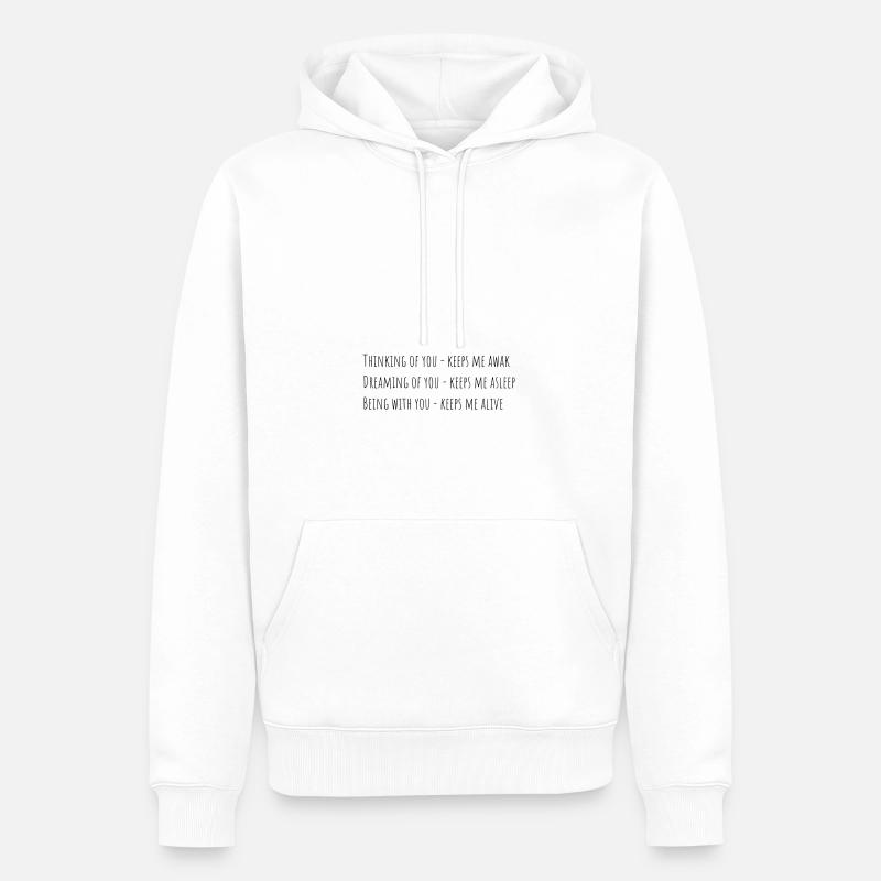 DE VOUS - Sweat à capuche Premium bio Homme - blanc