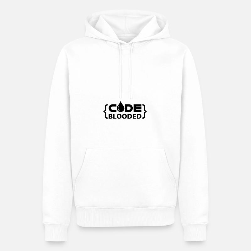Programmation - Sweat à capuche Premium bio Homme - blanc