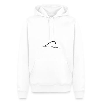 Wal im Meer –Rettet den Ozean – Save the Ocean - Männer Premium Bio Hoodie - Weiß - Vorne - Nico (187cm)