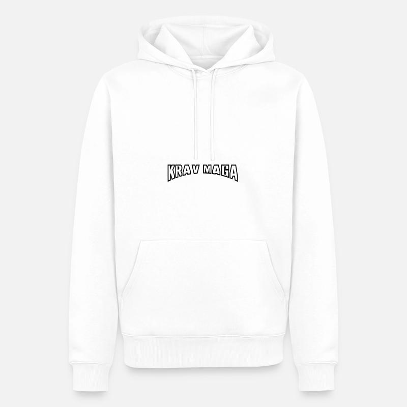 krav maga bogen - Männer Premium Bio Hoodie - Weiß