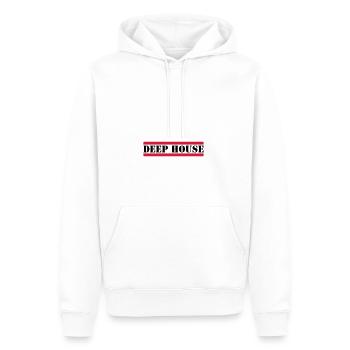 Deep House mit roten Linien - Männer Premium Bio Hoodie - Weiß - Vorne - Nico (187cm)