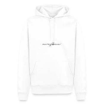 font - mrsandme - Männer Premium Bio Hoodie - Weiß - Vorne - Nico (187cm)