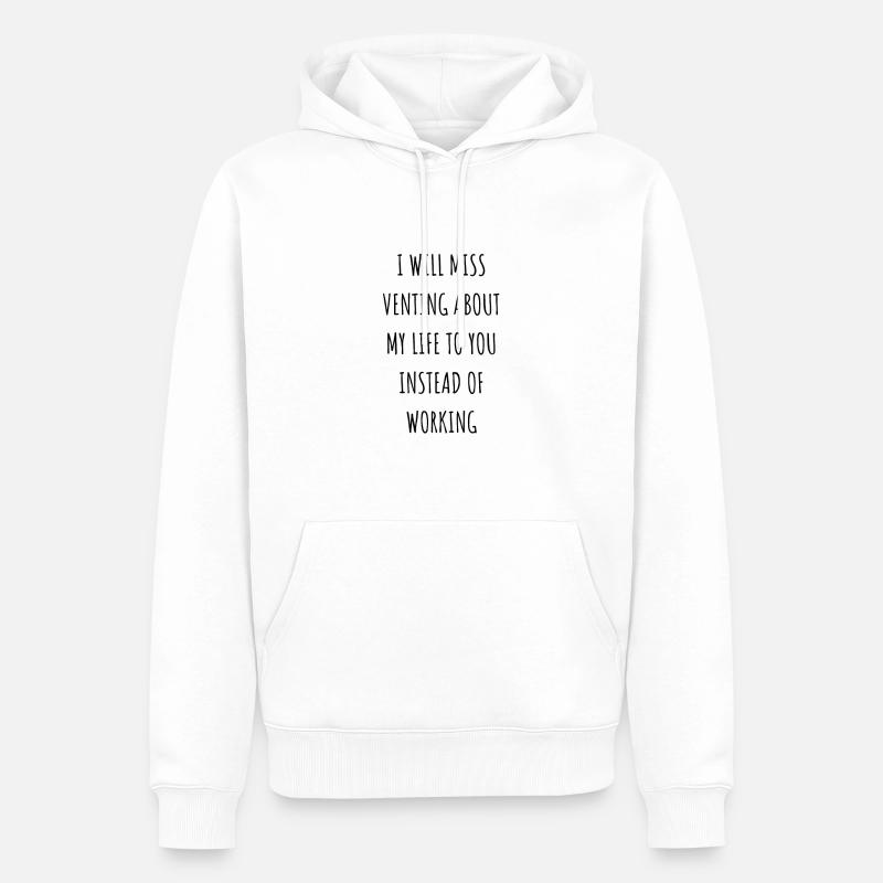 Mitarbeiter Abschiedsgeschenk / Mitarbeiter hinterlassen Geschenke - Männer Premium Bio Hoodie - Weiß