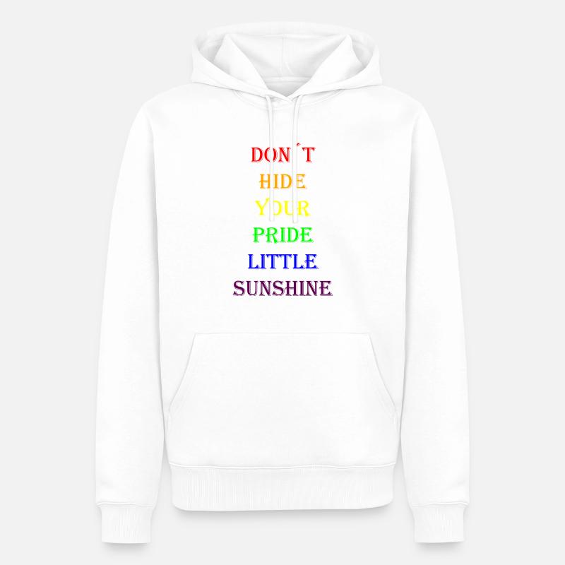 Don`t hide your pride - Männer Premium Bio Hoodie - Weiß