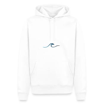 Vague vague Surf Eau Rat Surfer - Sweat à capuche Premium bio Homme - blanc - Devant - Nico (187cm)