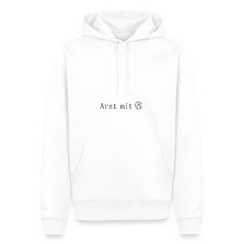 Arzt mit Herz - Männer Premium Bio Hoodie - Weiß - Vorne - Nico (187cm)