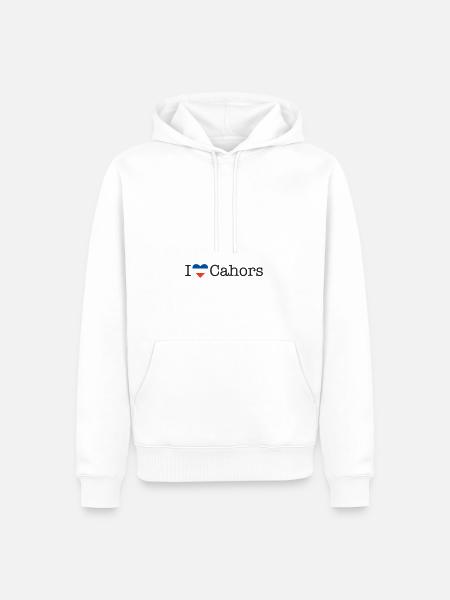 I love Cahors - Männer Premium Bio Hoodie - Weiß