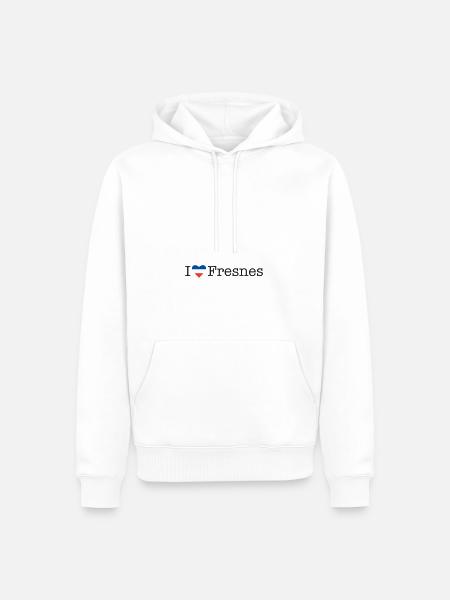 I love Fresnes - Männer Premium Bio Hoodie - Weiß