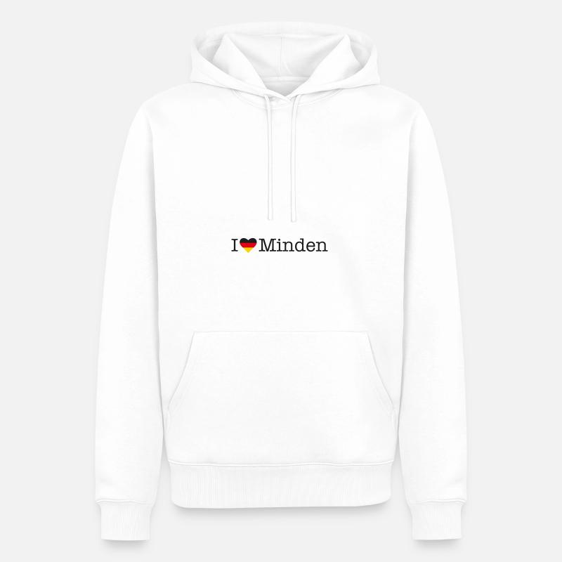 J’adore Minden - Sweat à capuche Premium bio Homme - blanc