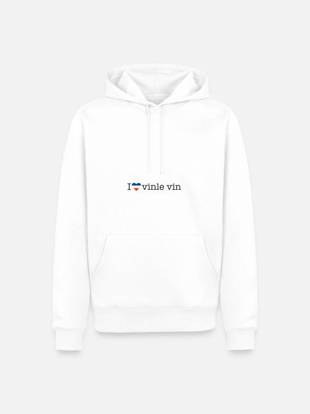 I love vinle vin - Männer Premium Bio Hoodie - Weiß