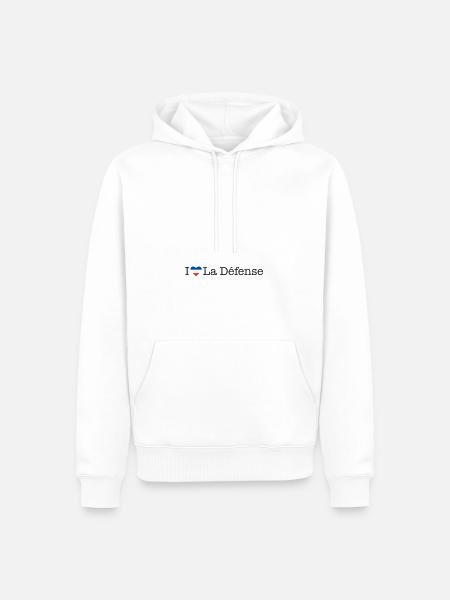 I love La Défense - Männer Premium Bio Hoodie - Weiß