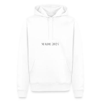 MADE 24 - Männer Premium Bio Hoodie - Weiß - Vorne - Nico (187cm)