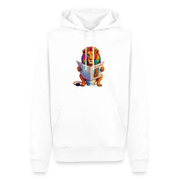 toilet lion - Männer Premium Bio Hoodie - Weiß - Vorne - Nico (187cm)