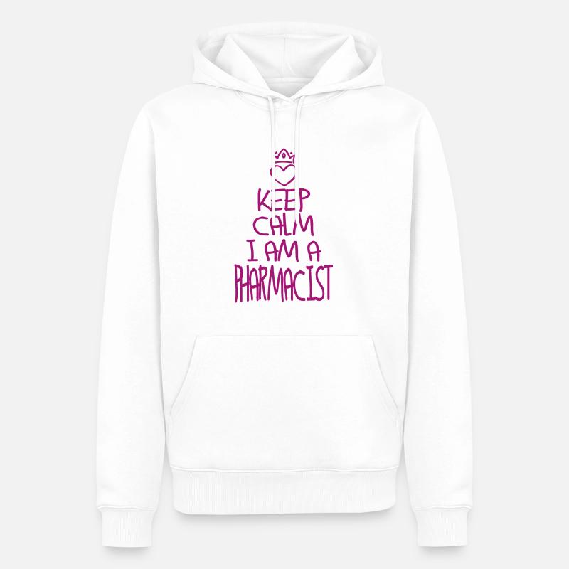 Keep Calm Apotheker cool - Männer Premium Bio Hoodie - Weiß