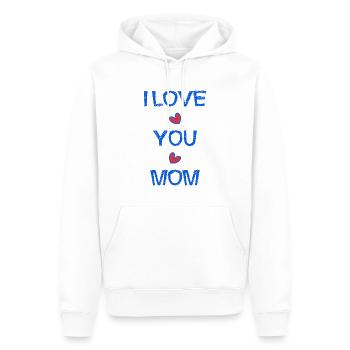MAMA. ICH LIEBE. ICH LIEBE DICH. MAMA. MUTTERTAG - Männer Premium Bio Hoodie - Weiß - Vorne - Nico (187cm)