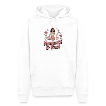 Namaste & Rosé - Men’s Premium Organic Hoodie - white - Front - Nico (187cm)