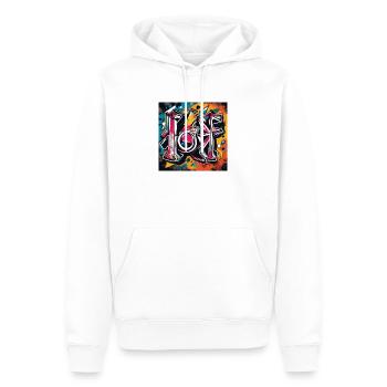 urban street 2 - Männer Premium Bio Hoodie - Weiß - Vorne - Nico (187cm)