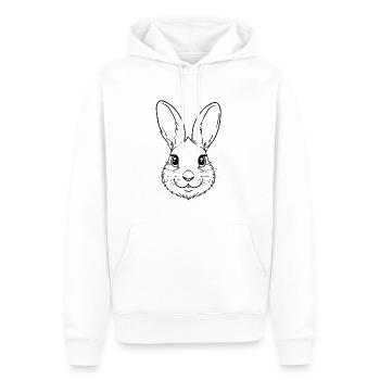 Rabbit Rabbit - Men’s Premium Organic Hoodie - white - Front - Nico (187cm)