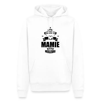 joyeux anniversaire mamie tu es la meilleure - Sweat à capuche Premium bio Homme - blanc - Devant - Nico (187cm)