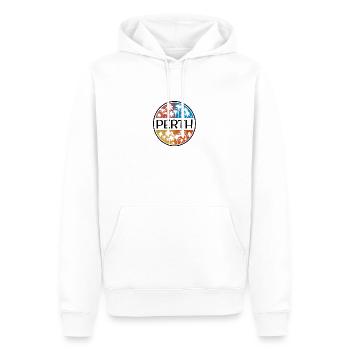 Perth Australie Palm Tree Vacances élégantes - Sweat à capuche Premium bio Homme - blanc - Devant - Nico (187cm)
