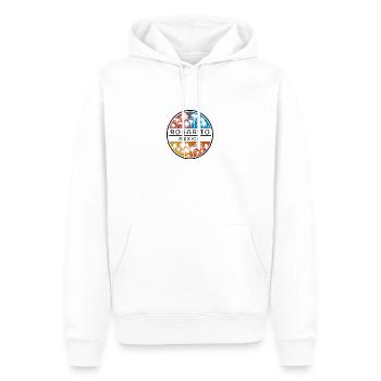Rosarito Mexiko Palme Stilvoller Urlaub - Männer Premium Bio Hoodie - Weiß - Vorne - Nico (187cm)