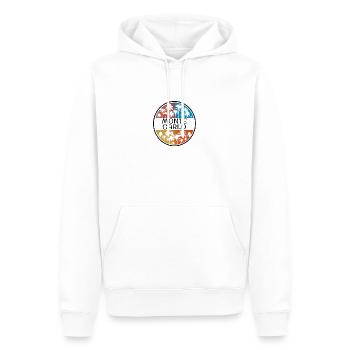 Monte Carlo Palm Tree Souvenir de vacances élégant - Sweat à capuche Premium bio Homme - blanc - Devant - Nico (187cm)