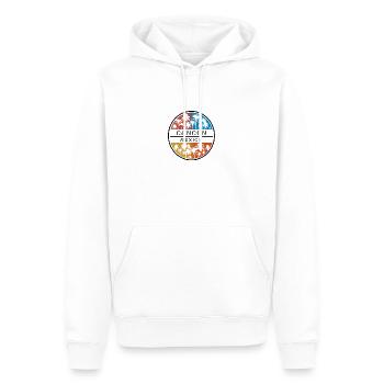 Cancun Mexique Palmier Souvenir de vacances élégant - Sweat à capuche Premium bio Homme - blanc - Devant - Nico (187cm)