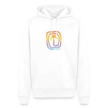 Vacances souvenirs de palmier Jakarta Indonésie - Sweat à capuche Premium bio Homme - blanc - Devant - Nico (187cm)