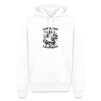 Santa Cruz Californie vintage rétro Surfing City - Sweat à capuche Premium bio Homme - blanc - Devant - Nico (187cm)