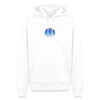 Rétro Missoula Montana Coucher de soleil en plein air Fan Ski - Sweat à capuche Premium bio Homme - blanc - Devant - Nico (187cm)