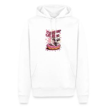 Schottisches Hochland Rind Kuh Summer Vibes lustig - Männer Premium Bio Hoodie - Weiß - Vorne - Nico (187cm)